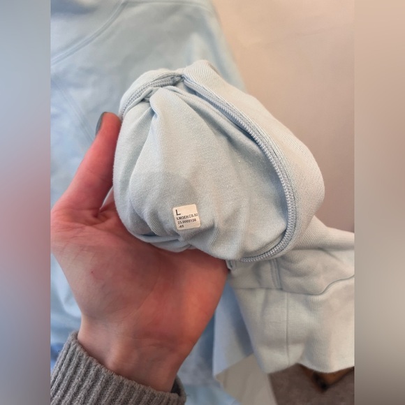 Lululemon Men's French Terry Oversized Half Zip Powder Blue Size Large M3EKCS - Picture 5 of 7
